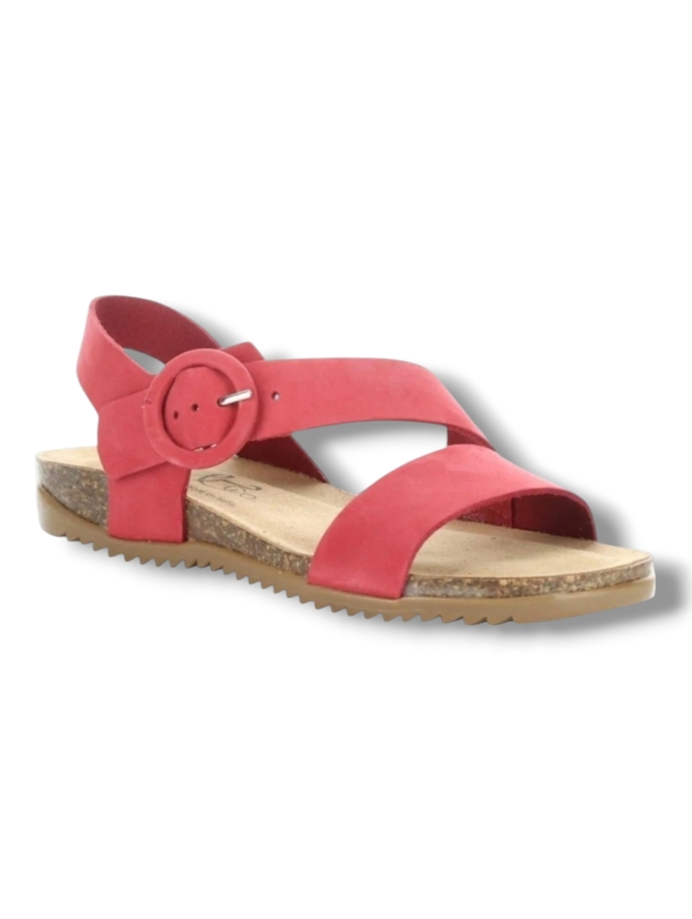 Bos. & Co. Lavis Red Suede Adjustable Strap Cork Sandals Women's Size 41 US 10